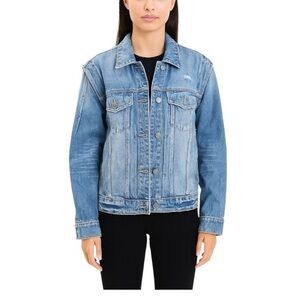 Joie Vintage-inspired Demanda Distressed Denim Jacket size small